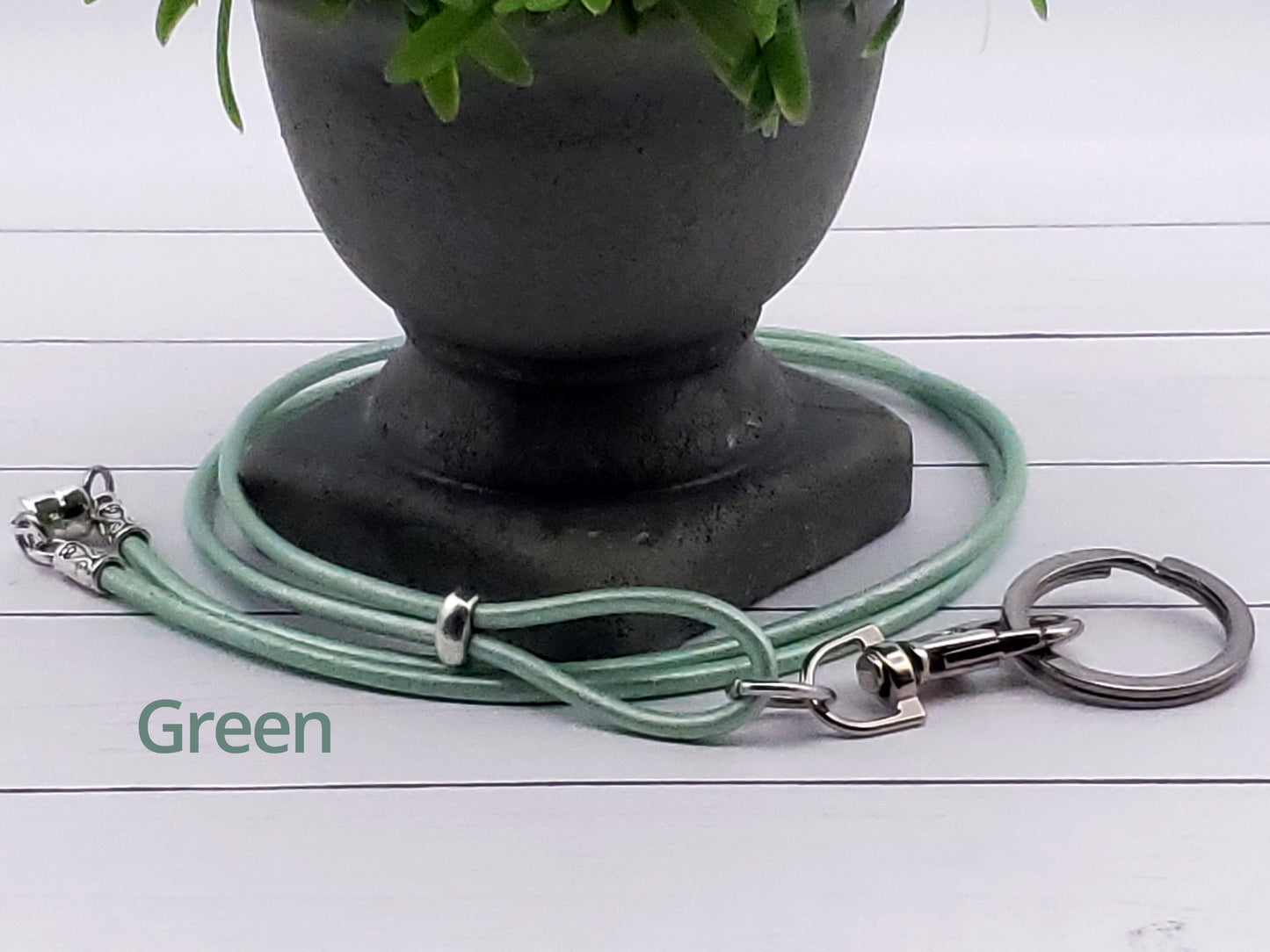Round Leather Lanyard