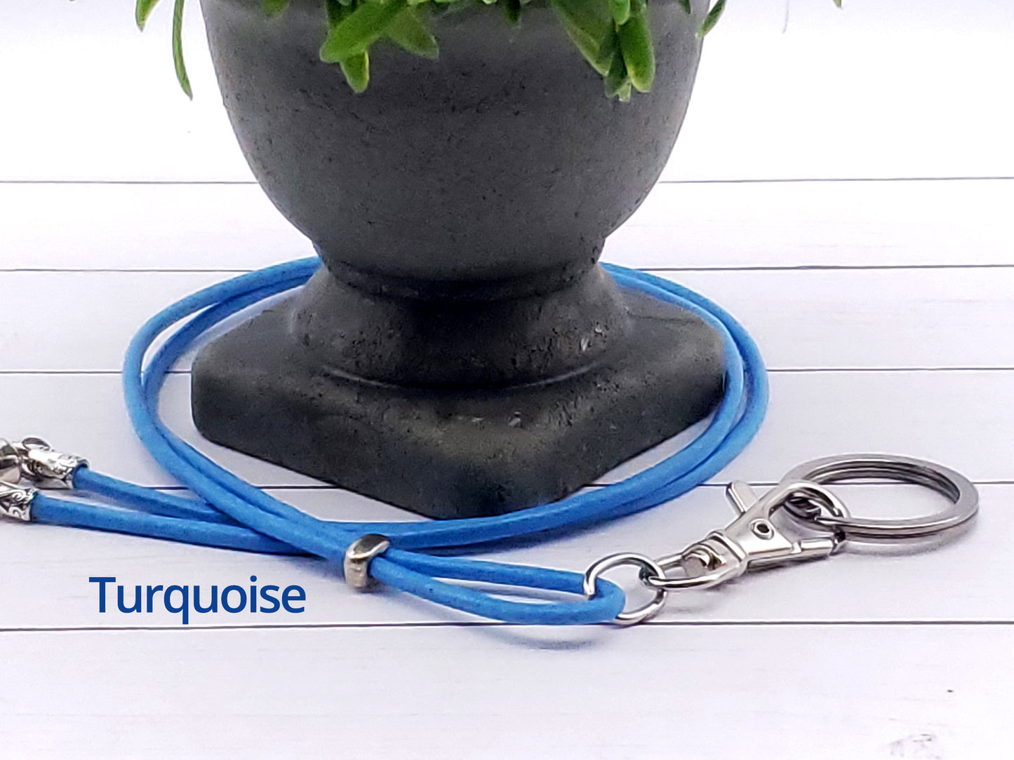 Round Leather Lanyard