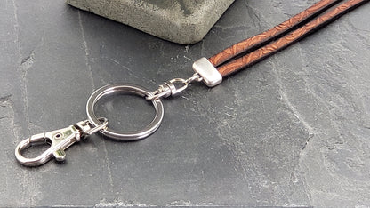 Flat Leather Lanyard