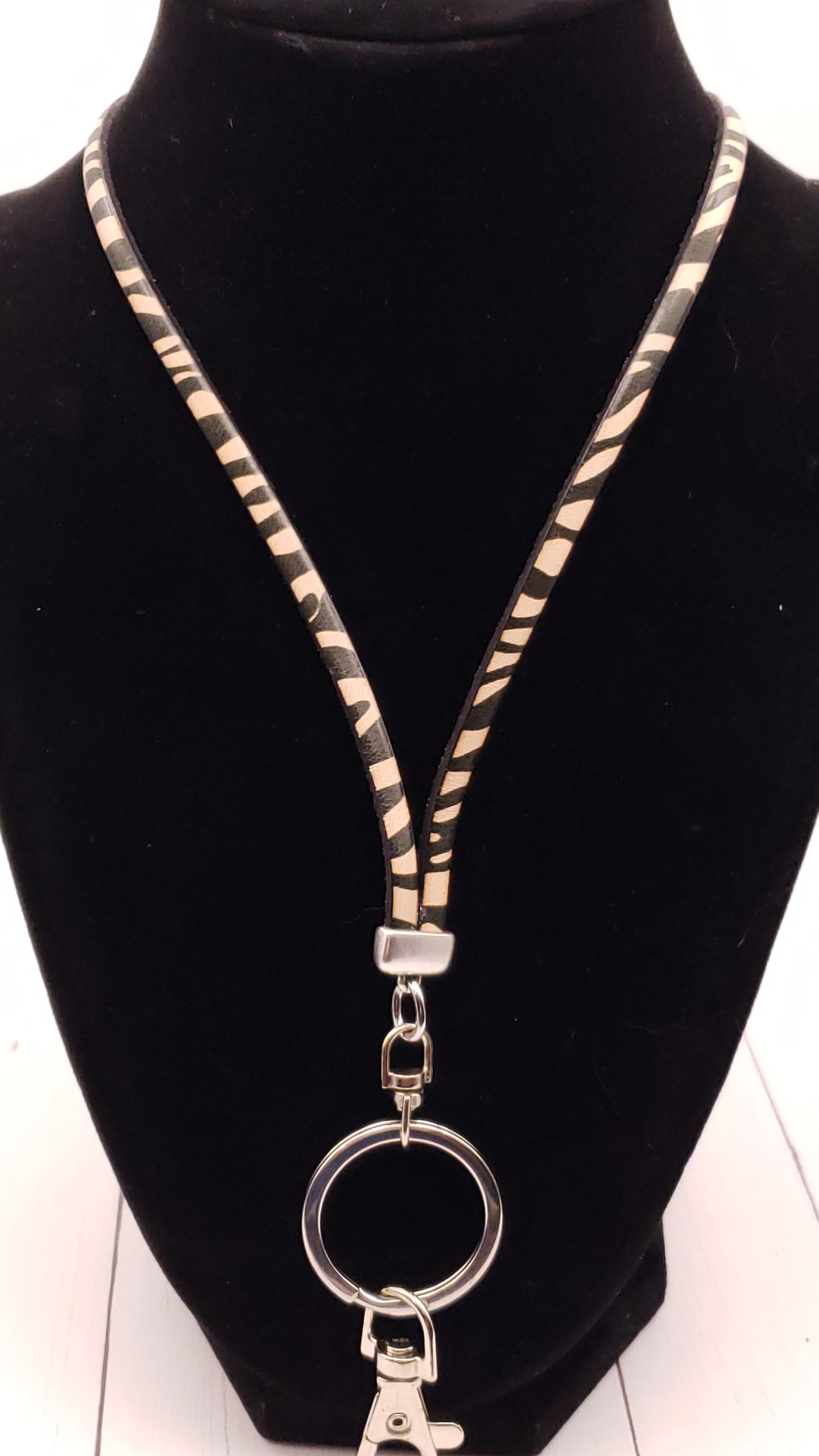 Flat Leather Lanyard