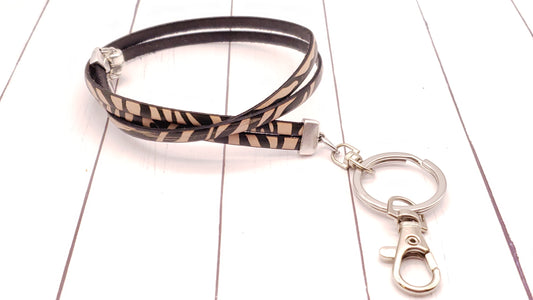Flat Leather Lanyard