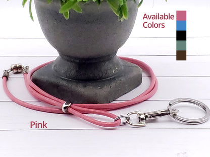 Round Leather Lanyard