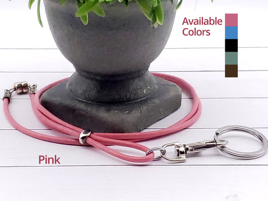 Round Leather Lanyard
